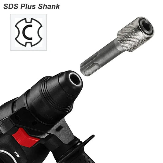 SDS Plus Convert To 1/4 Hex Shank Adapter Hexagonal Converter Electric Hammer Power Screwdriver Bit Holder Socket Impact Driver Peaceful Pleasures Health and Wellness