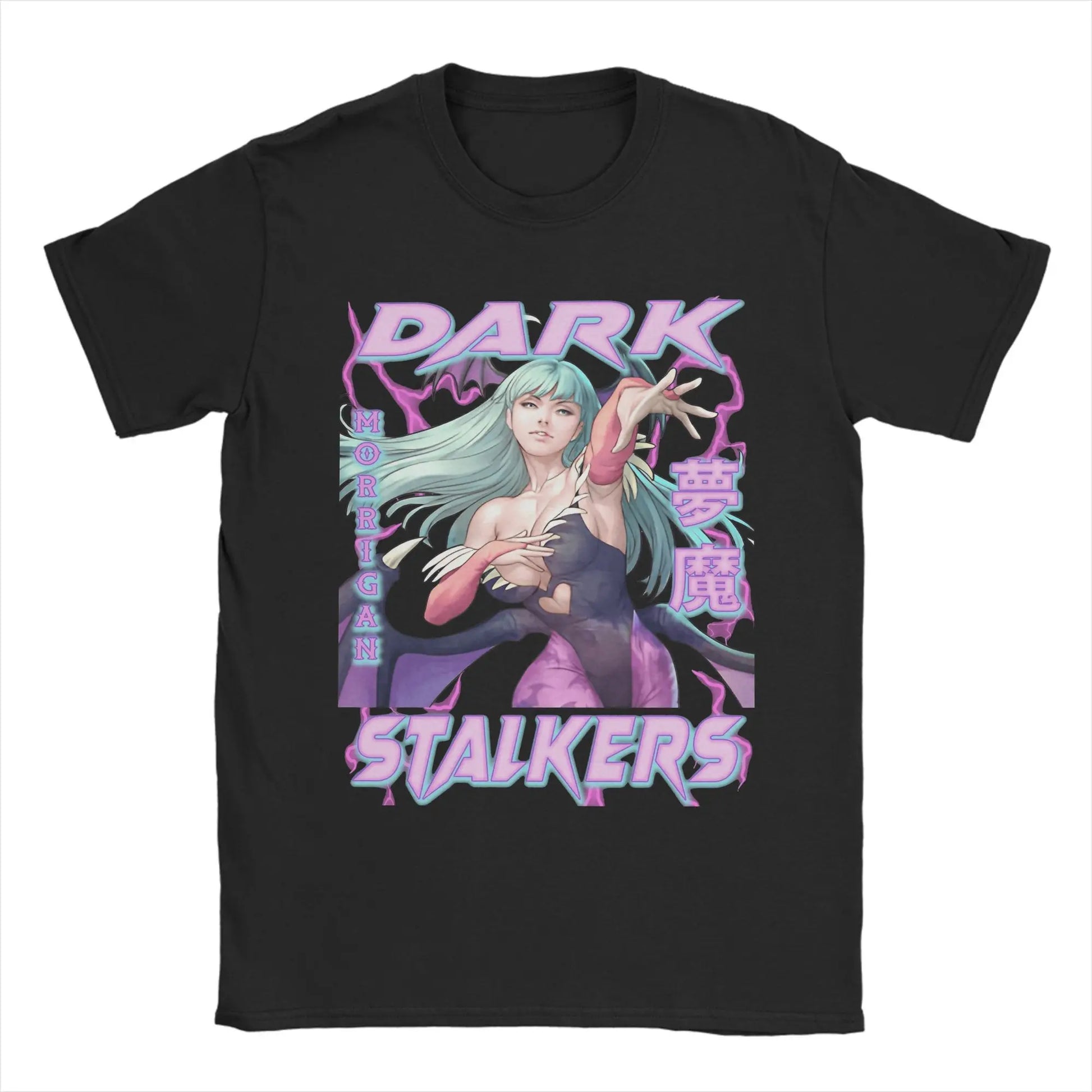 Men's Darkstalkers T Shirt Morrigan Aensland 100% Cotton Clothing Novelty Short Sleeve Round Neck Tees Plus Size T-Shirt Peaceful Pleasures Health and Wellness