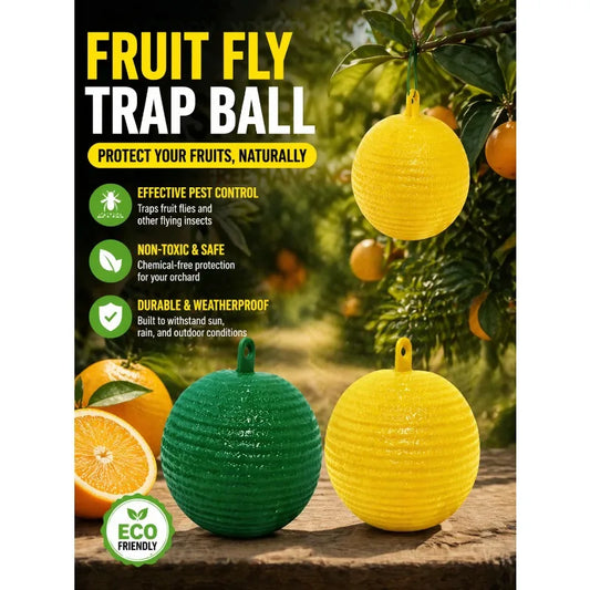 Waterproof Dual Color Fly Catching Ball Visual Attraction Design Durable Adhesive Orb Trap Wandering Winged Pests Practical Farm Peaceful Pleasures Health and Wellness