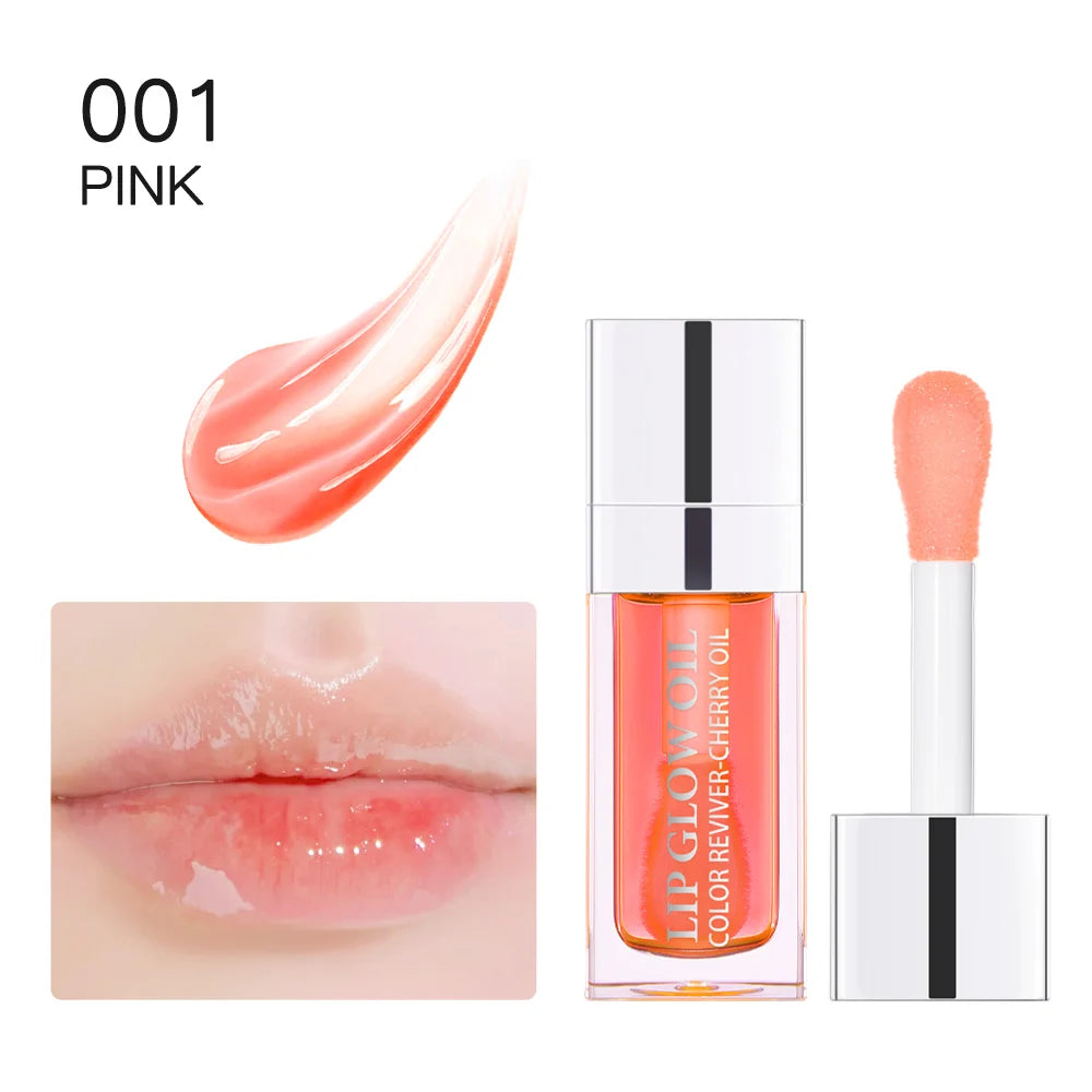 1Piece Moisturizing Lip Glow Oil Crystal Jelly Lip Oil Plumping Lip Gloss Sexy Lip Plumper Glaze Tinted Makeup Gift 10 Color Peaceful Pleasures Health and Wellness 001