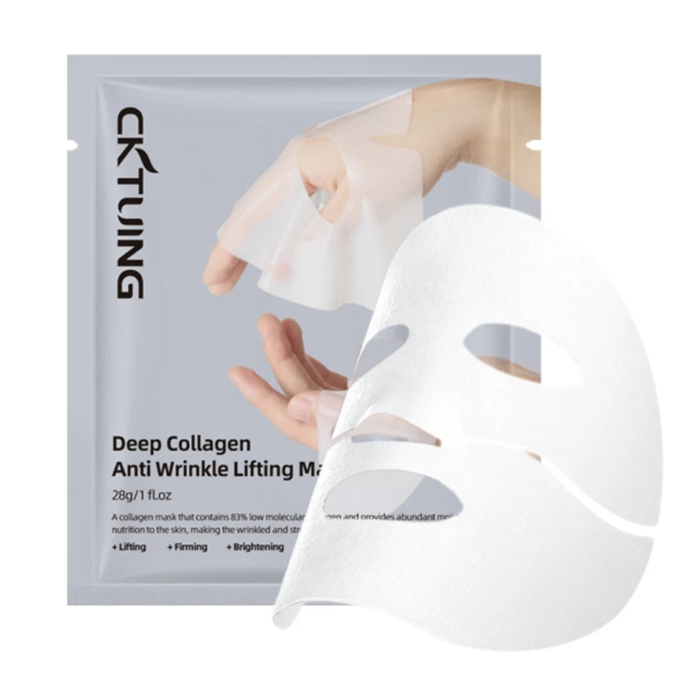 24/12Pcs Collagen Deep Mask Hydrating Face Mask Anti Wrinkle Lifting Mask Brighten Skin Tone Moisture & Smooth Skin Care Product Peaceful Pleasures Health and Wellness