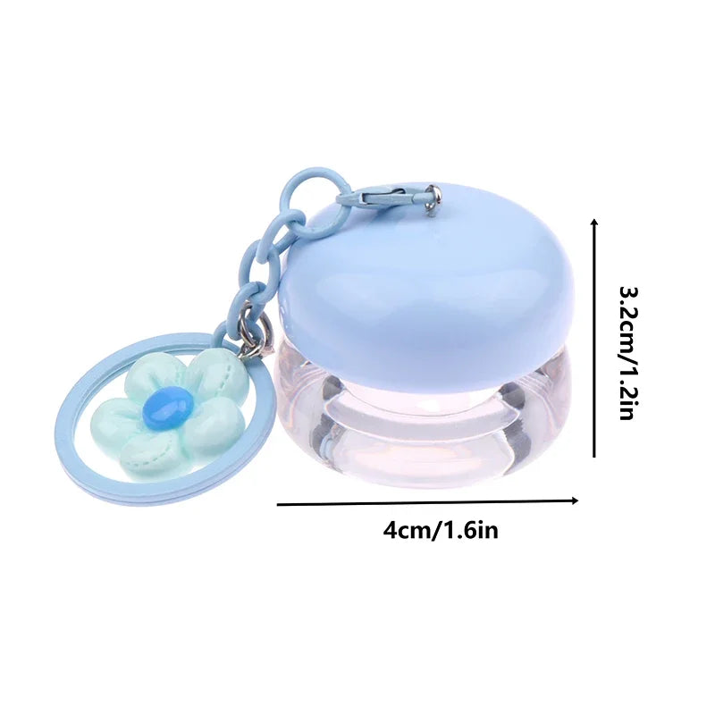 1Pc 5g Mini Empty Plastic Lip Mask Jar with Keychain Pendant Lip Balm Canister Cream Lip Balm Container Lipstick Makeup Holder Peaceful Pleasures Health and Wellness