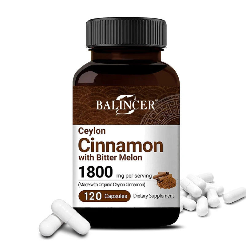 Ceylon Cinnamon Capsules for Blood Sugar Health Peaceful Pleasures Health and Wellness 120 count-1 bottle