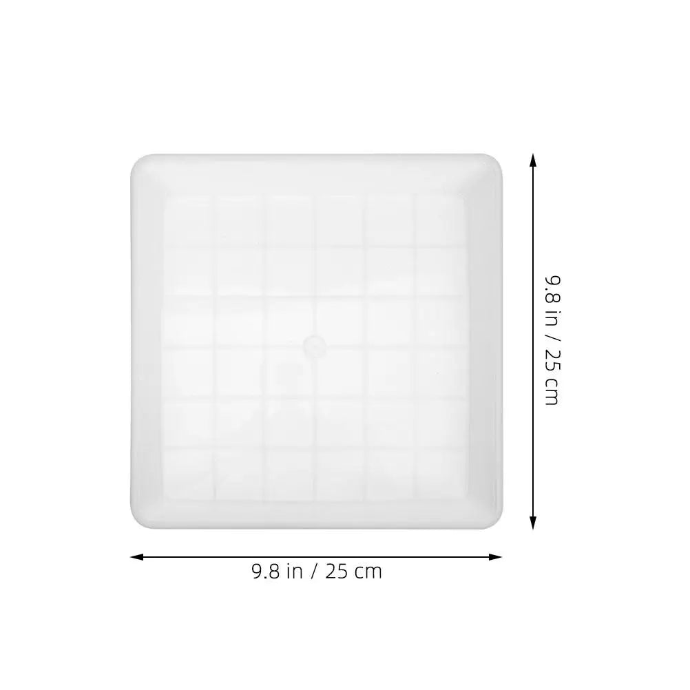 2Pcs 9.82 Inch Square Plastic Planter Saucer Thick Flower Pot Base Tray for Water Collection Drainage Outdoor Indoor Succulent Peaceful Pleasures Health and Wellness 25X25X3.5CM