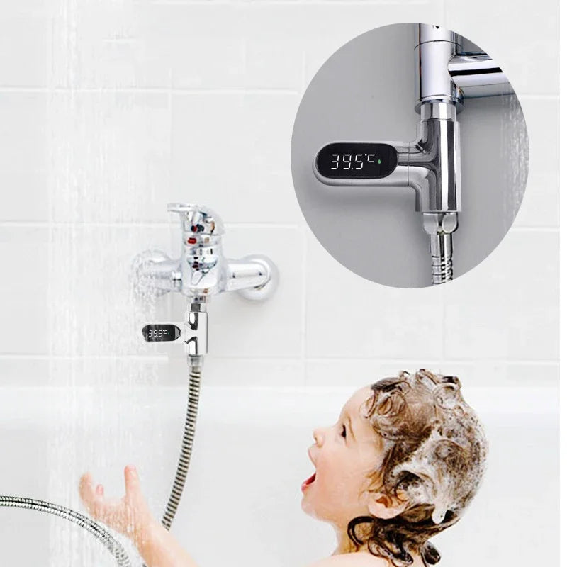 LED Digital Water Thermometer 5-85℃ High Accuracy Baby Care Energy Smart Meter Bathroom Shower Self-Powered Temperature Monitor Peaceful Pleasures Health and Wellness