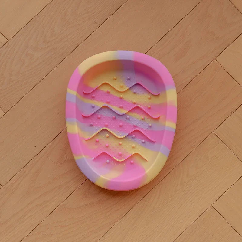 Anti Overturning Slow Eating Silicone Bowl for Cats and Dogs Universal Pet Bowl Anti Slip Small Medium Sized Dogs Anti Choking Peaceful Pleasures Health and Wellness Large B
