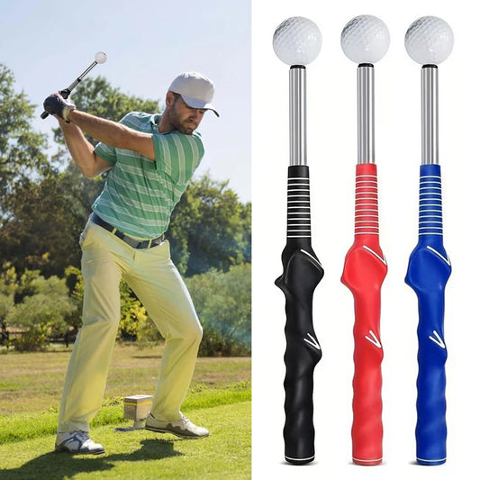 Retractable Golf Swing Training Aid Portable Grip with Click Feedback for Indoor Practice Golf Accessories Peaceful Pleasures Health and Wellness