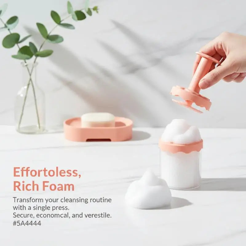 Compact Durable Facial Cleansing Foam Maker Clear Bottle Portable Reusable Foaming Bottle Face Wash Bubble Maker Skincare Bubble Peaceful Pleasures Health and Wellness