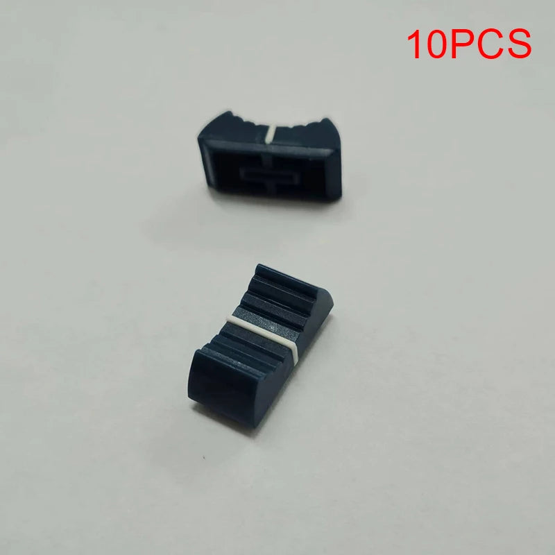 10PCS/set Fader Knob Cap Touch Sensitive Slider Ribbed Mixer Desk Switch Knob Cap Peaceful Pleasures Health and Wellness Blue 10pcs