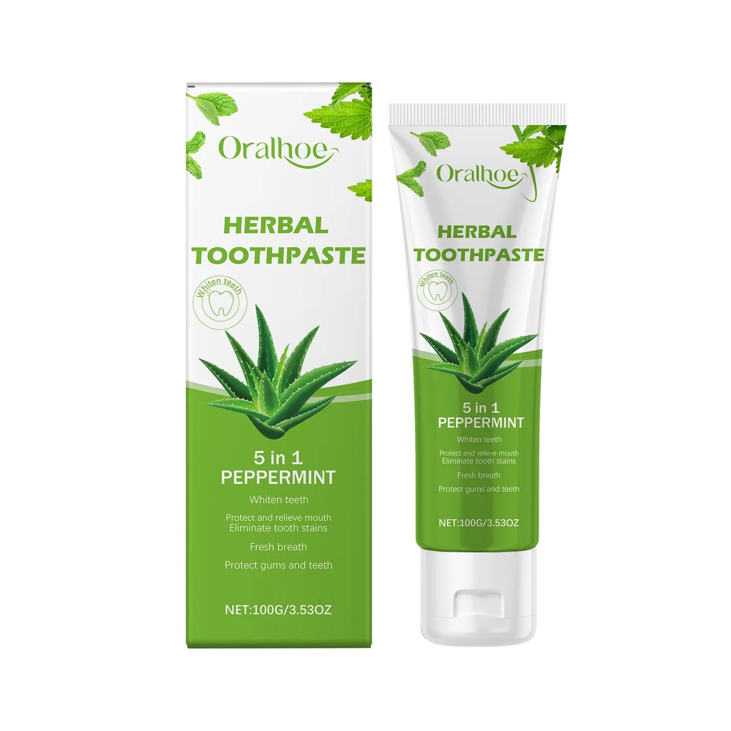 Oralhoe Aloe Vera Toothpaste | Whitening & Enamel Protection