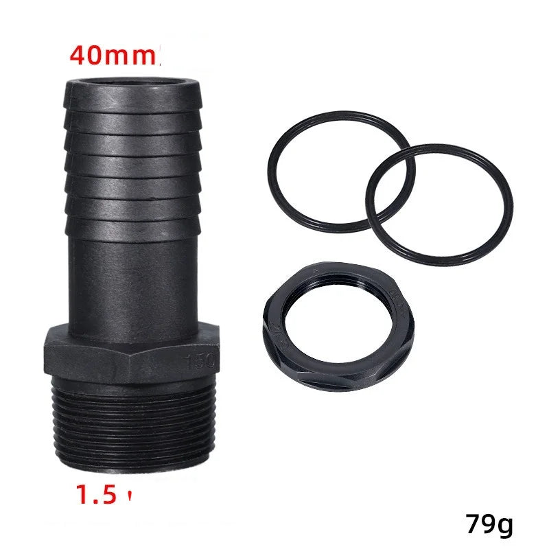Plastic Pagoda Hose Connector 25/40/50mm Male Thread Adapter