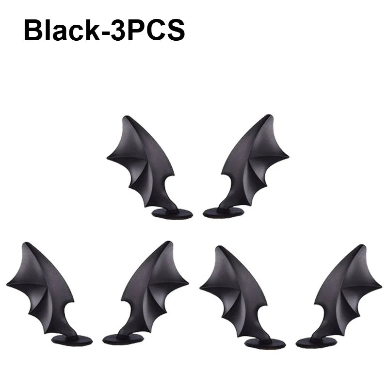Devil Horn Wing Helmet Decor – Halloween Motorcycle Accessory