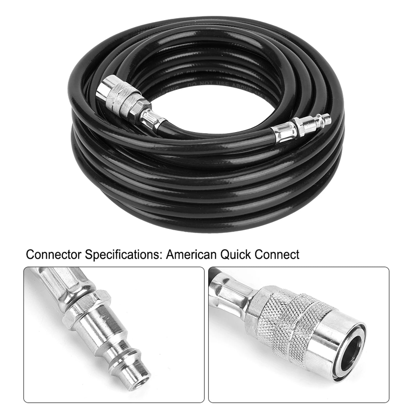 Air Hose Kit Air Tool Tire Inflator Gauge Air Compressor Kit Air Compressor Hose Accessory Industry for Repair Shop Factory Home Peaceful Pleasures Health and Wellness