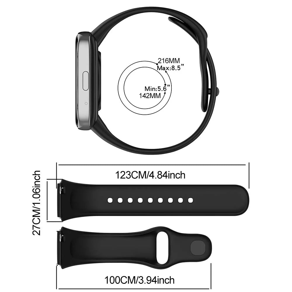 Silicone Strap For Redmi Watch 3 Active/Lite Bracelet Watchband + Protective Case Shell Peaceful Pleasures Health and Wellness