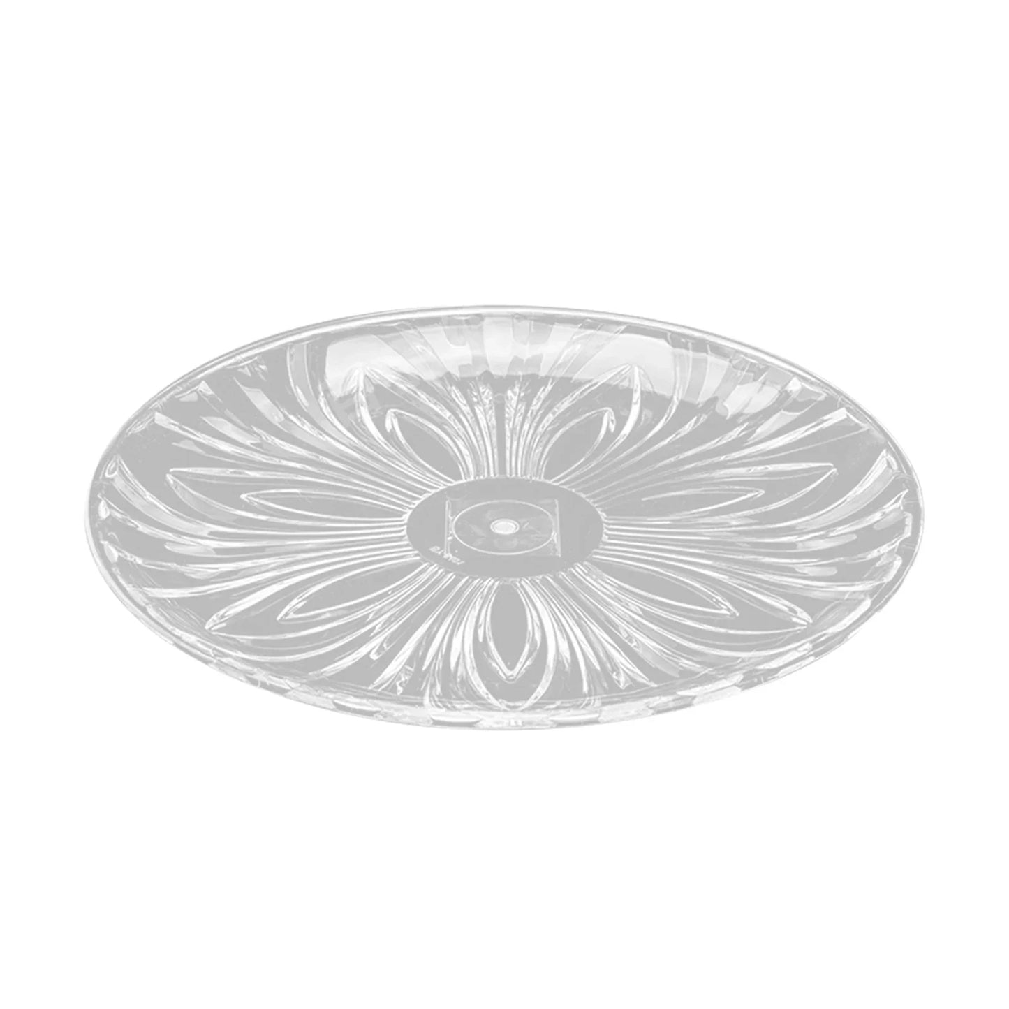 Clear Acrylic Snack & Fruit Serving Tray | Round PET Plate