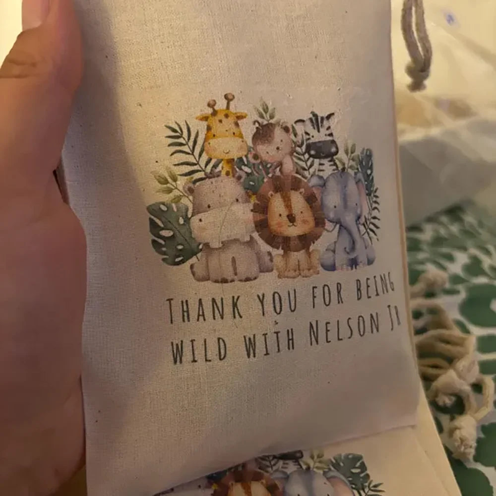 Personalized Jungle Safari Party Favor Bags | 5/10/20 Pack