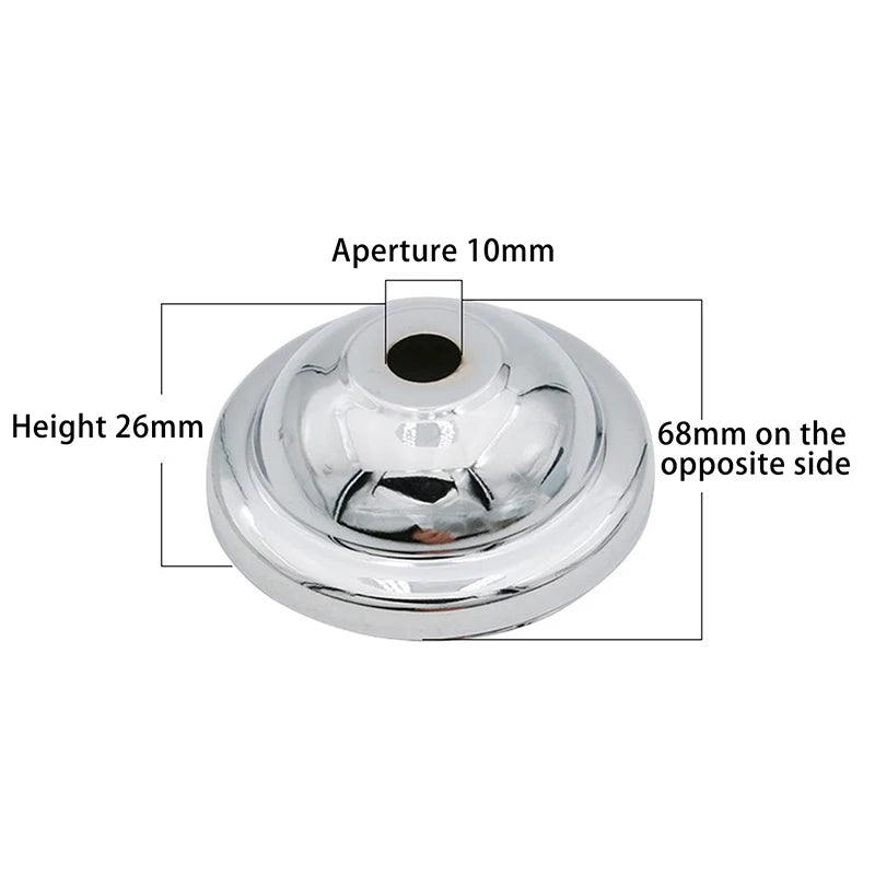 5Pcs 10mm Ceiling Lamp Wall Lamp Table Lamp Pendant Lamp Small Ceiling Cover Convex Cover DIY Decorative Cover Middle Hole Peaceful Pleasures Health and Wellness Silver