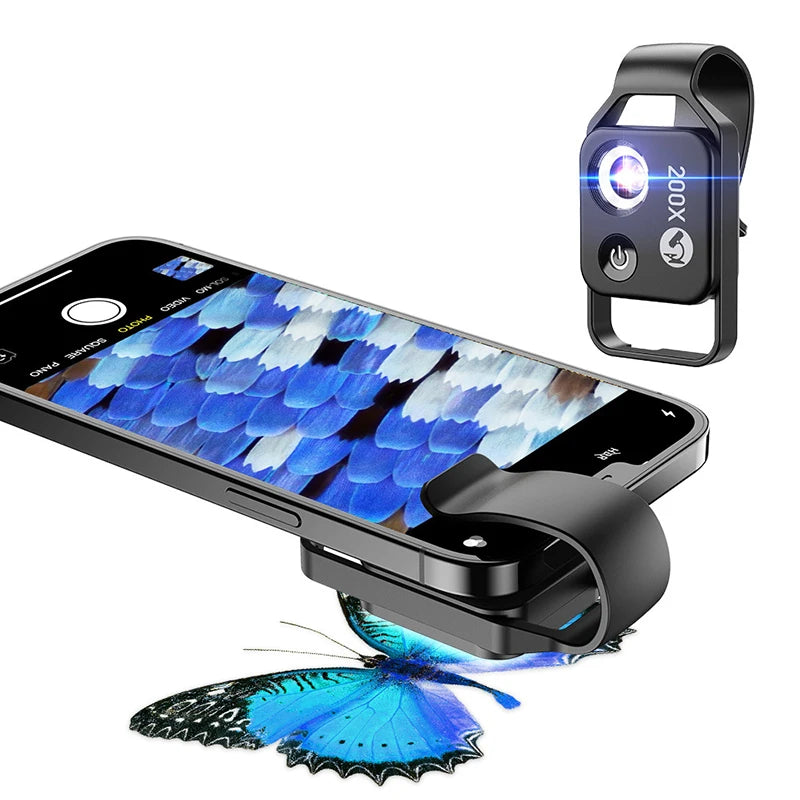 200X Microscope For Cell Phone Lens For Cell Phone Camera macro lens for mobile Cell Phone Accessories High Definition Microscop Peaceful Pleasures Health and Wellness
