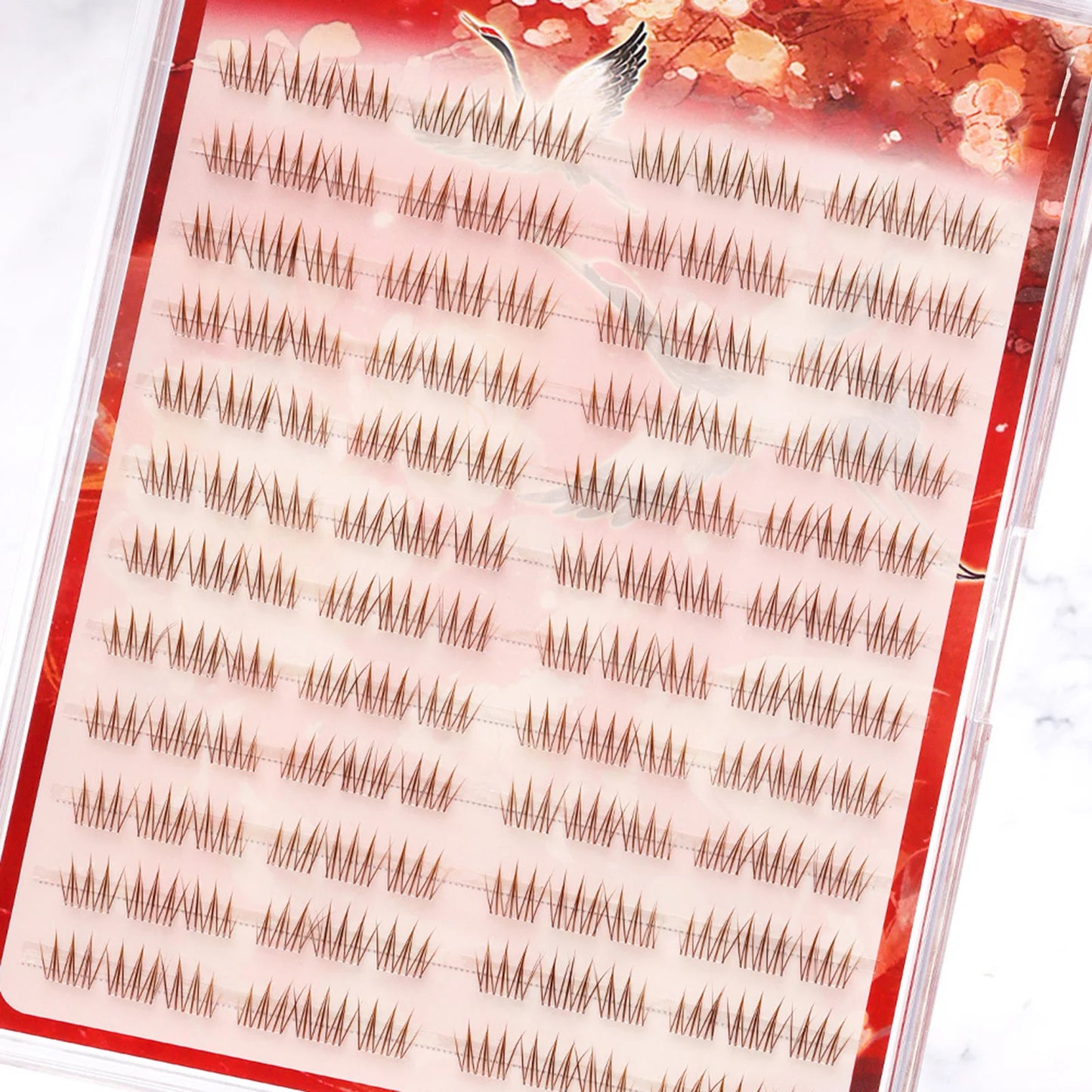 Black/Brown Color C Curl False Eyelashes Natural Look Fluffy Eyelash Clusters Large Capacity Korean Idol Lash Extension Peaceful Pleasures Health and Wellness