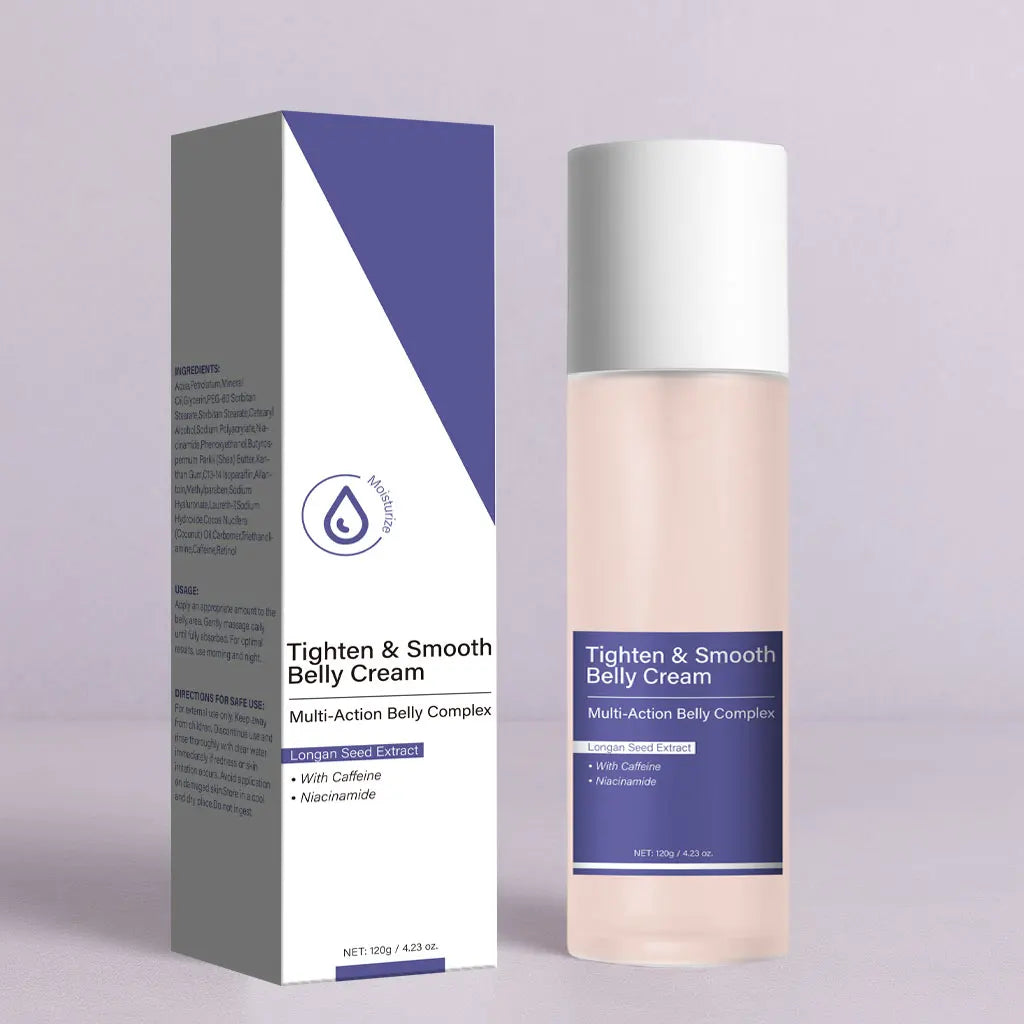 Tighten Smooth Belly Cream with Caffeine & Nicotinamide, Smoothing, Brightening, and Firming Body Lotion, 120g Peaceful Pleasures Health and Wellness