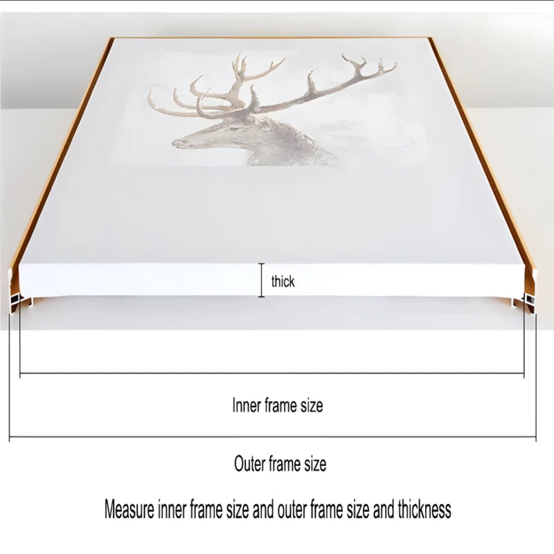 Customized Aluminum Alloy Frame for Paintings, Canvas Picture Frame, DIY, Modern, Grand Format, All Kinds of Size Peaceful Pleasures Health and Wellness