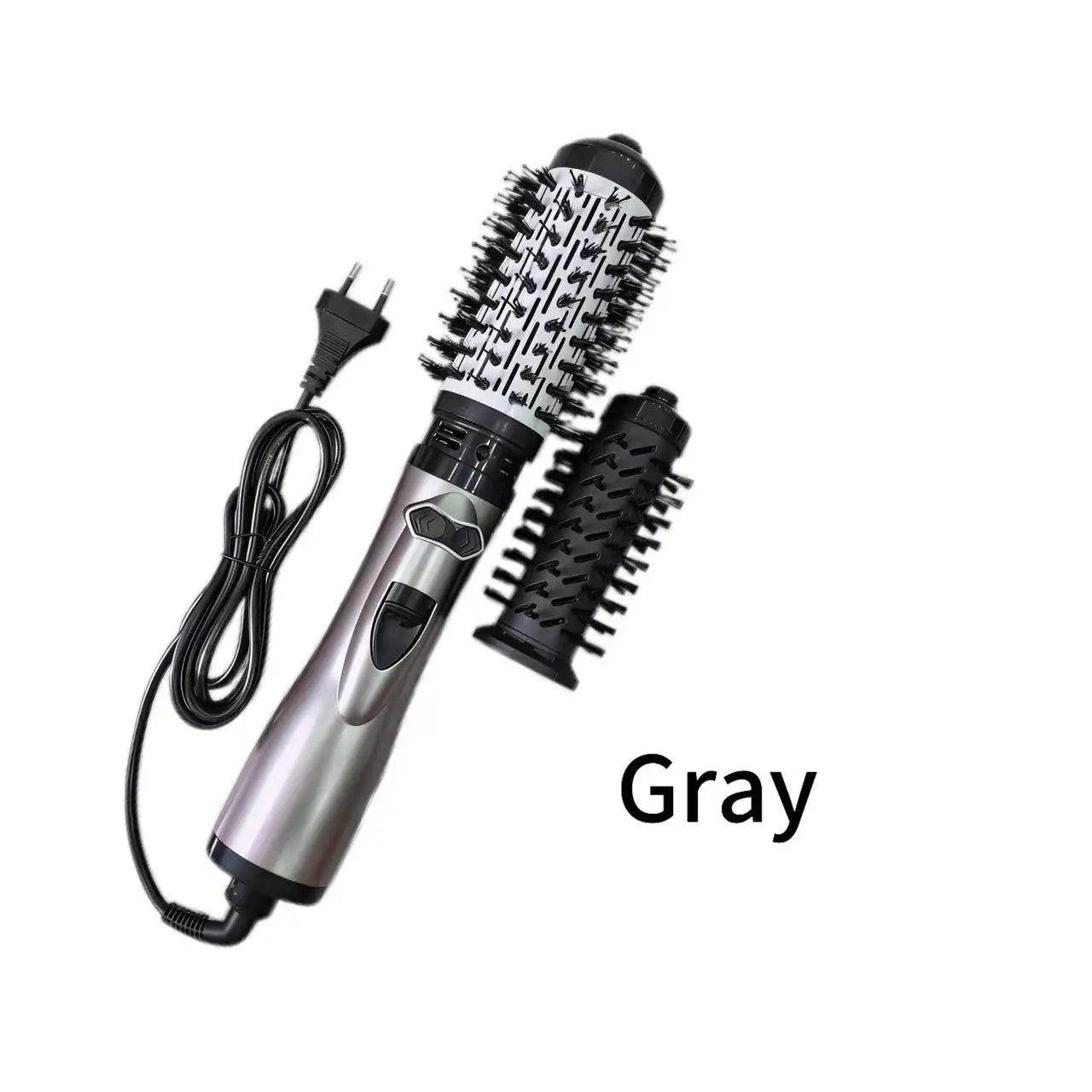 Negative Ion Automatic Curling Comb 3 in 1 Wave Big Curly Hair Straightener Hot Air Brush High Wind Blow Dry Brush Hair Care Peaceful Pleasures Health and Wellness Gray EU