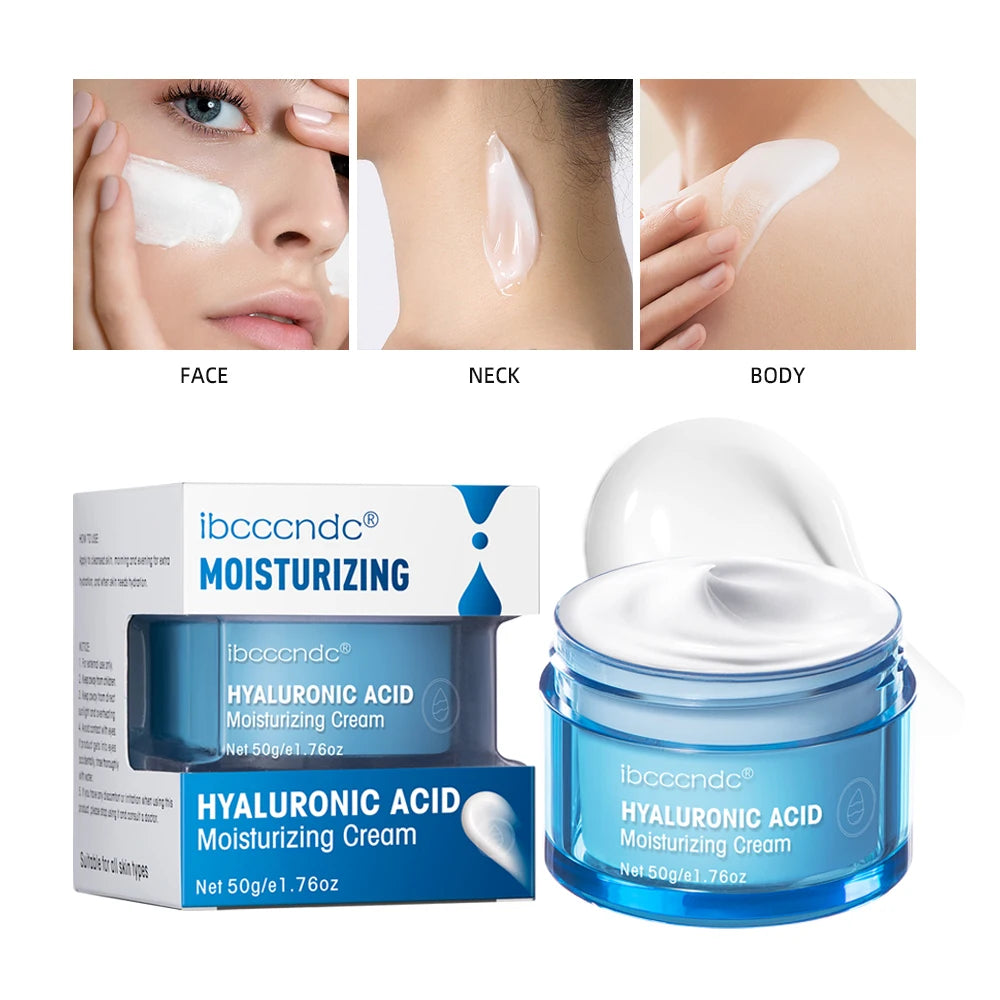 Hyaluronic Acid Hydrating Water Gel/Moisturizing Facial Cream Daily Face Moisturizer for Dry Skin Improve Dryness 50g Peaceful Pleasures Health and Wellness moisturizing cream
