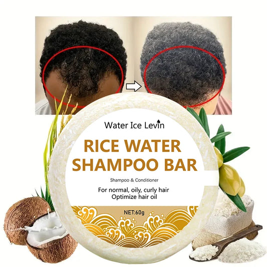 Organic Rice Water Shampoo Soap Bar – Nourishing Hair Care 60g Shampoo Soap Bar Peaceful Pleasures Health and Wellness