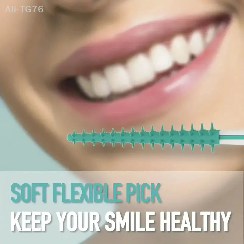 100-Pack Silicone Interdental Brushes | Interproximal Flossing