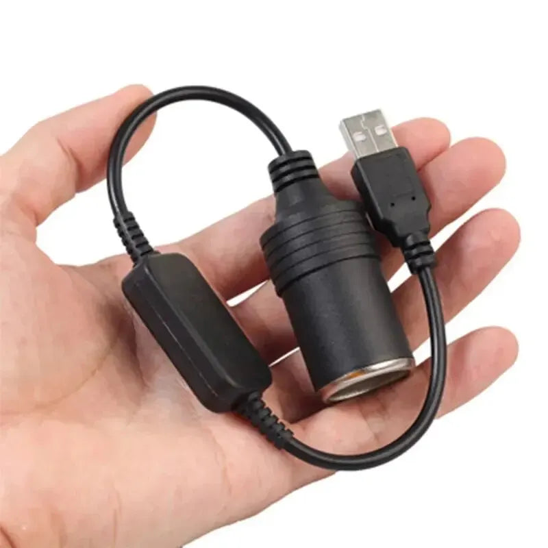 1pc 5V 2A USB To 12V Cigarette Lighter Socket USB Male to Female Cigarette Lighter Adapter Converter Car Electronics Accessories Peaceful Pleasures Health and Wellness