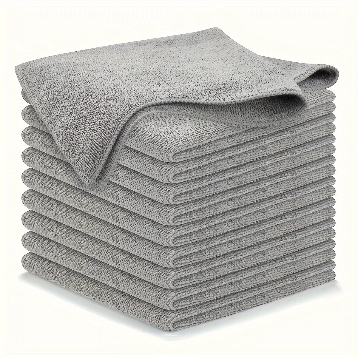5/10/20pcs Kitchen Towel, Ultra-fine Fiber Light Gray Cleaning Cloth Set, Absorbent, Soft And Stain-removing Cloth Peaceful Pleasures Health and Wellness 10pcs