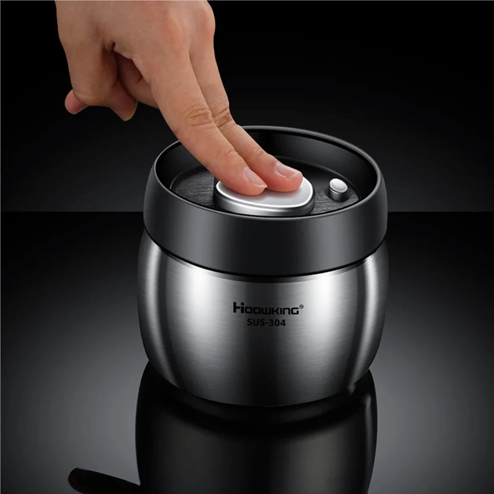 Vacuum Sealed Coffee Bean Jar | 304 Stainless Steel Canister