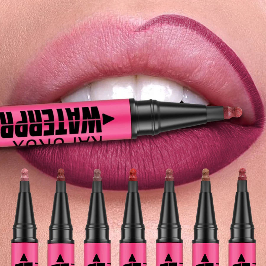 KAFURUX Matte Liquid Lip Liner – 12 Colors, Waterproof