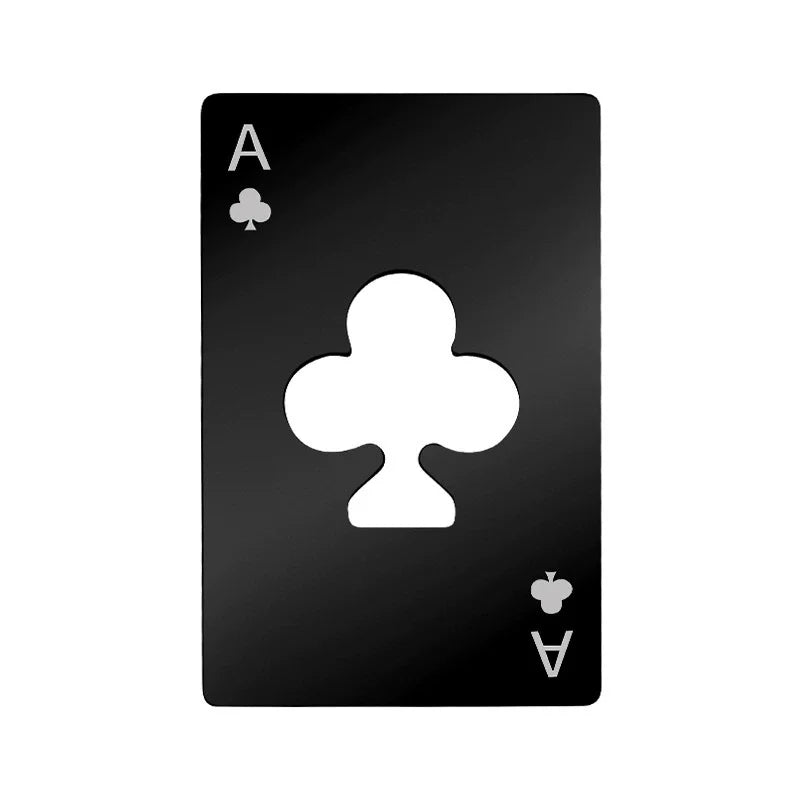 Stainless Steel Card Bottle Opener | Spades Playing Card Design