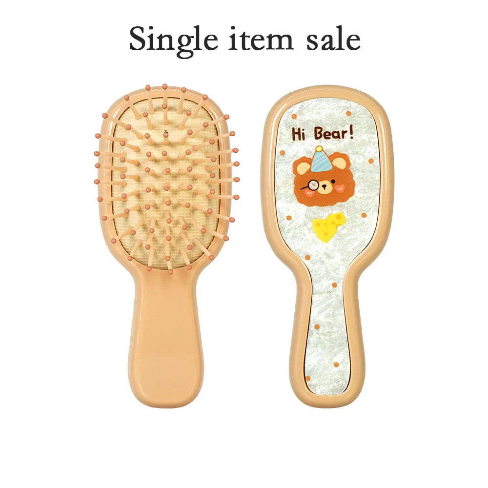 Cute Cartoon Hair Detangling Brush – Cushion Comb for Women
