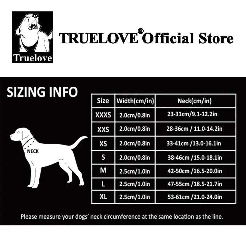 Truelove Reflective Dog Collar – Waterproof & Adjustable TLC5521 Peaceful Pleasures Health and Wellness