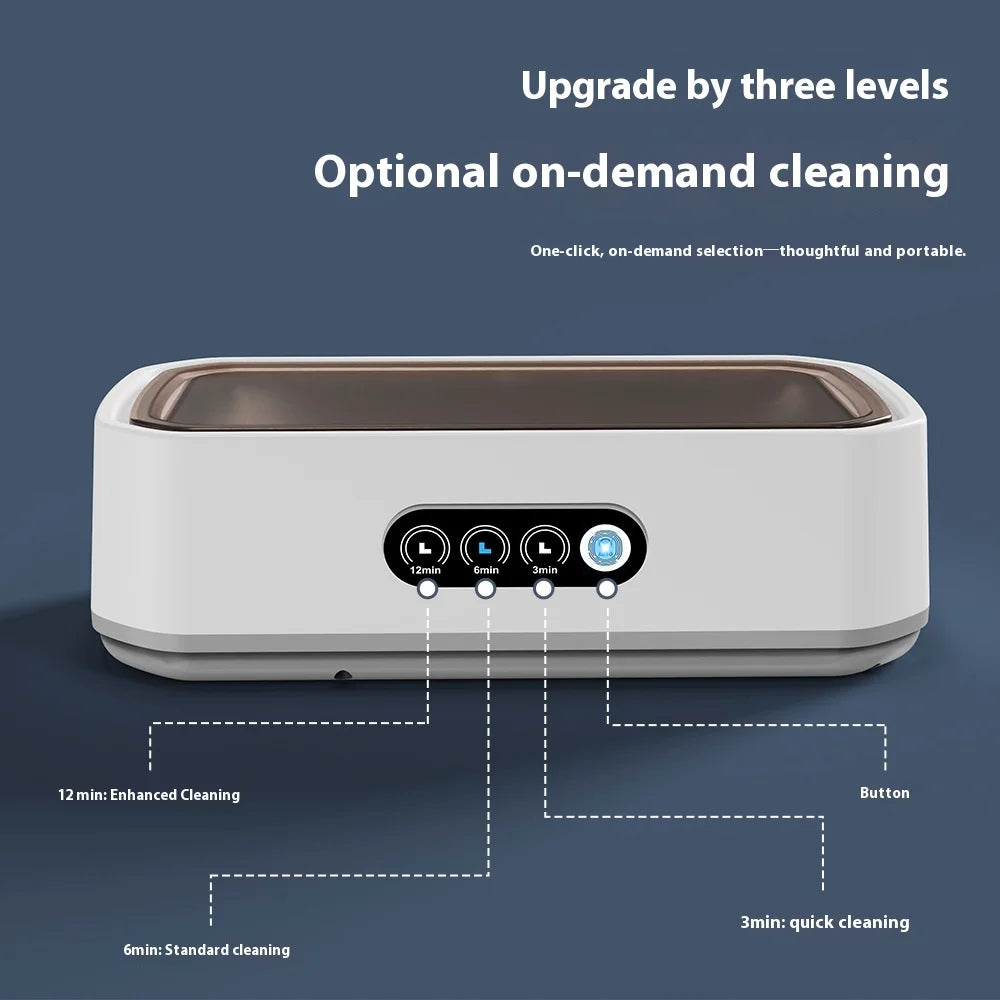 Ultrasonic Cleaner Machine Eyeglass 650ml Mini High-frequency Vibration Cleaning For Glasses Jewelry Denture Pacifier Peaceful Pleasures Health and Wellness