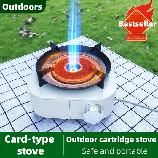 Outdoor portable gas stove, infrared energy-saving intense flame, wind-proof, detachable cartridge type stove, camping hot pot Peaceful Pleasures Health and Wellness