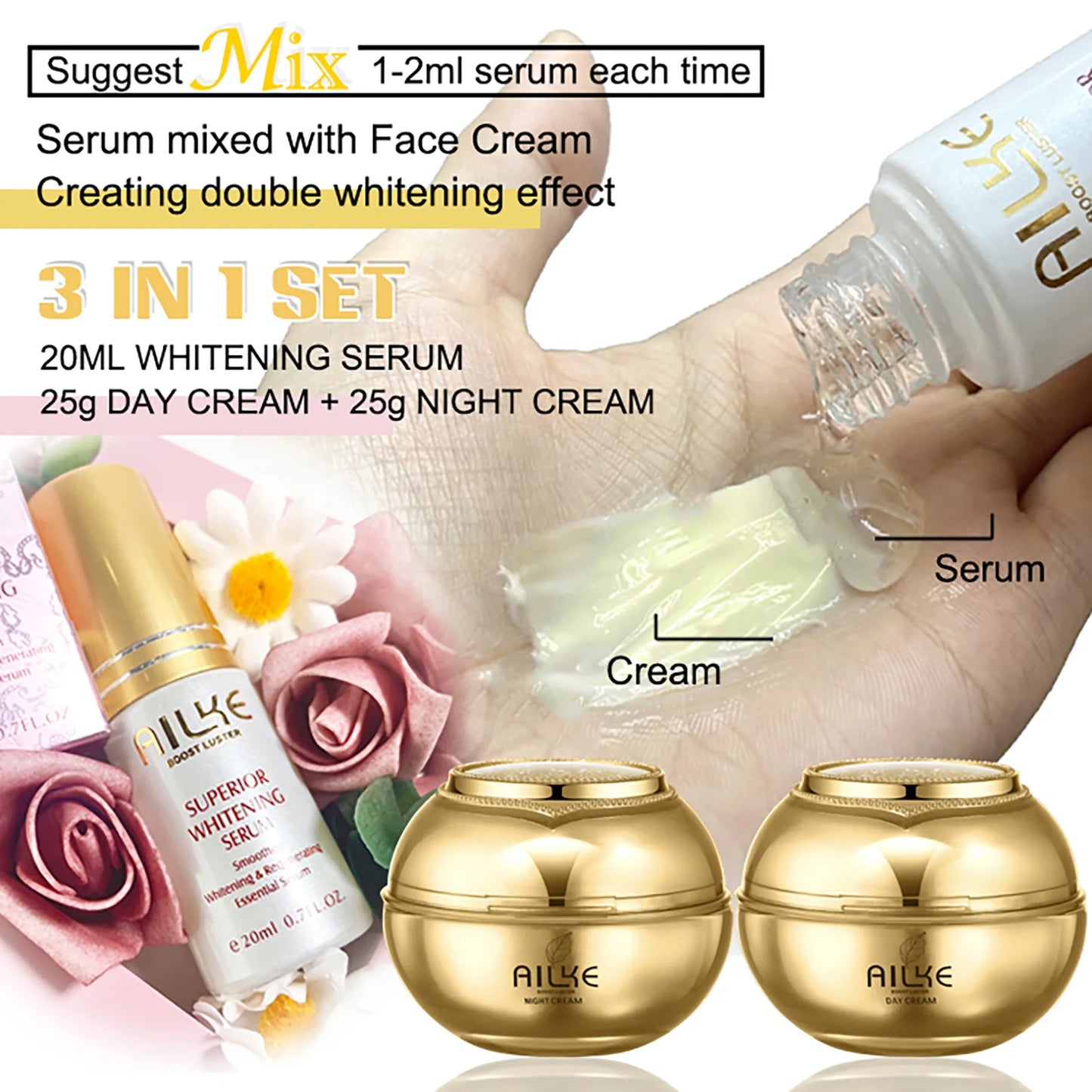 AILKE 24K Gold Collagen Brightening Face Care Set | All Skin Types