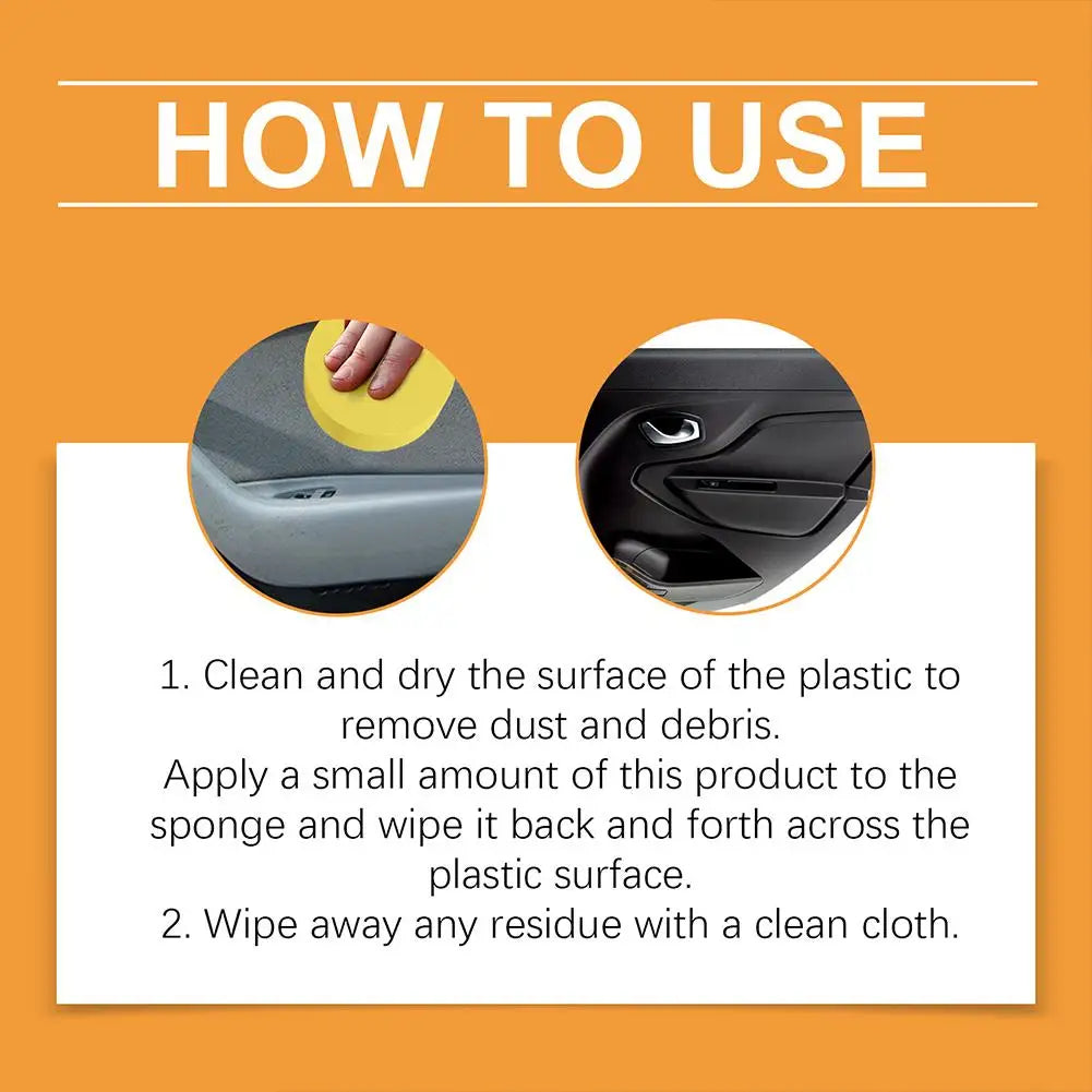 Plastic Repair Paste Restore Luster Lasting Protection Car Interior Plastic Refurbishment Cream Wheel Wear Rust Cleaning Care Peaceful Pleasures Health and Wellness