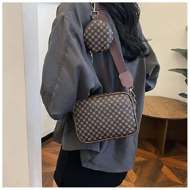 Vintage PU Leather Handbag – Women's Crossbody Shoulder Tote