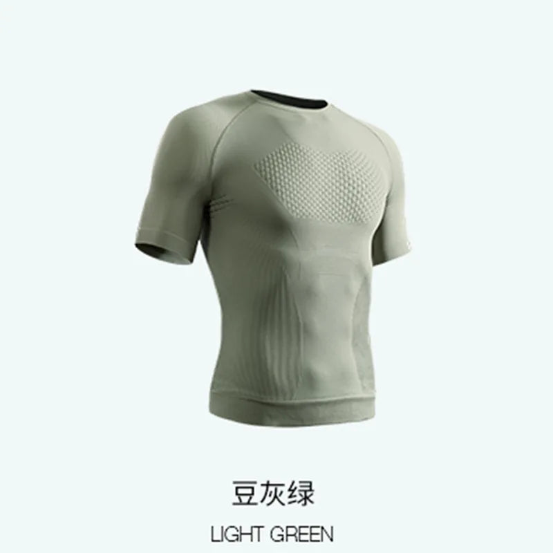 Men's Seamless Compression Running T-Shirt | Quick-Dry Sports Top