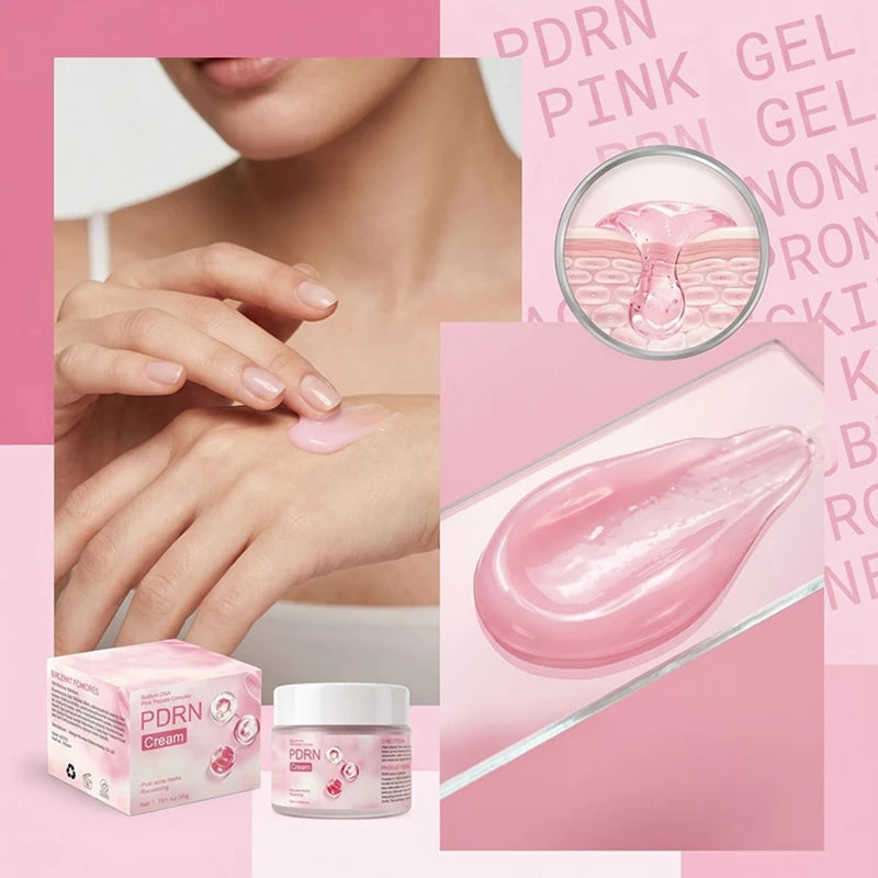 Pdrn Salmon Moisturizing Face Cream Dna Peptide Hydrating Nourishing Pink Essence Cream Korean Skin Care For Daily Use Peaceful Pleasures Health and Wellness