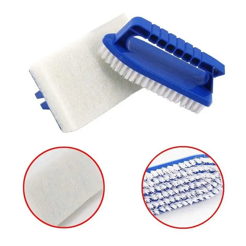 Pool Scrub Brush with Non-Slip Handle – 2-Pack Sponge