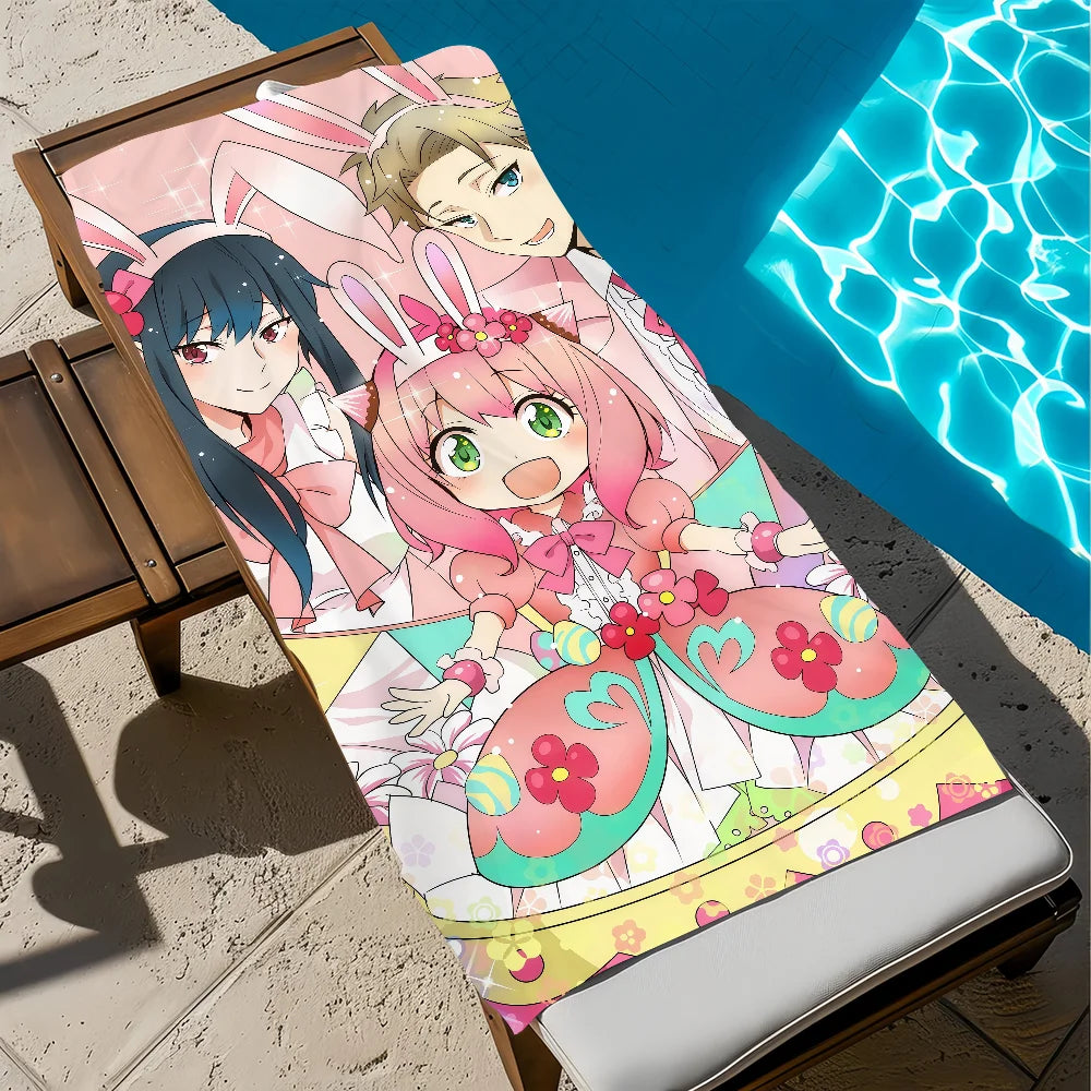 Spy x Family Anya Quick-Dry Beach Towel | Anime Fan Gift Anime Beach Towel Peaceful Pleasures Health and Wellness z2 STJ150x200CM