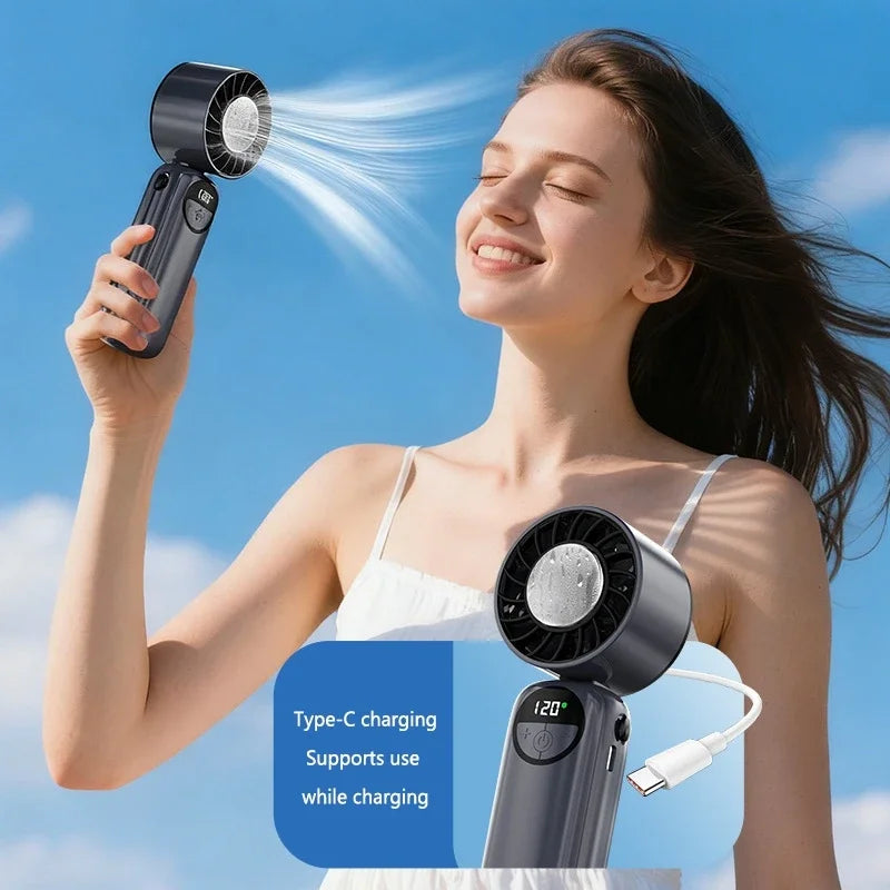 Cold Air High-speed Fan Usb Charging Fan Portable Semiconductor Cooling Five Speed Large Fan Peaceful Pleasures Health and Wellness