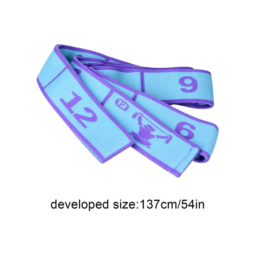 12-Grid Yoga & Dance Stretch Band | Elastic Resistance Strap