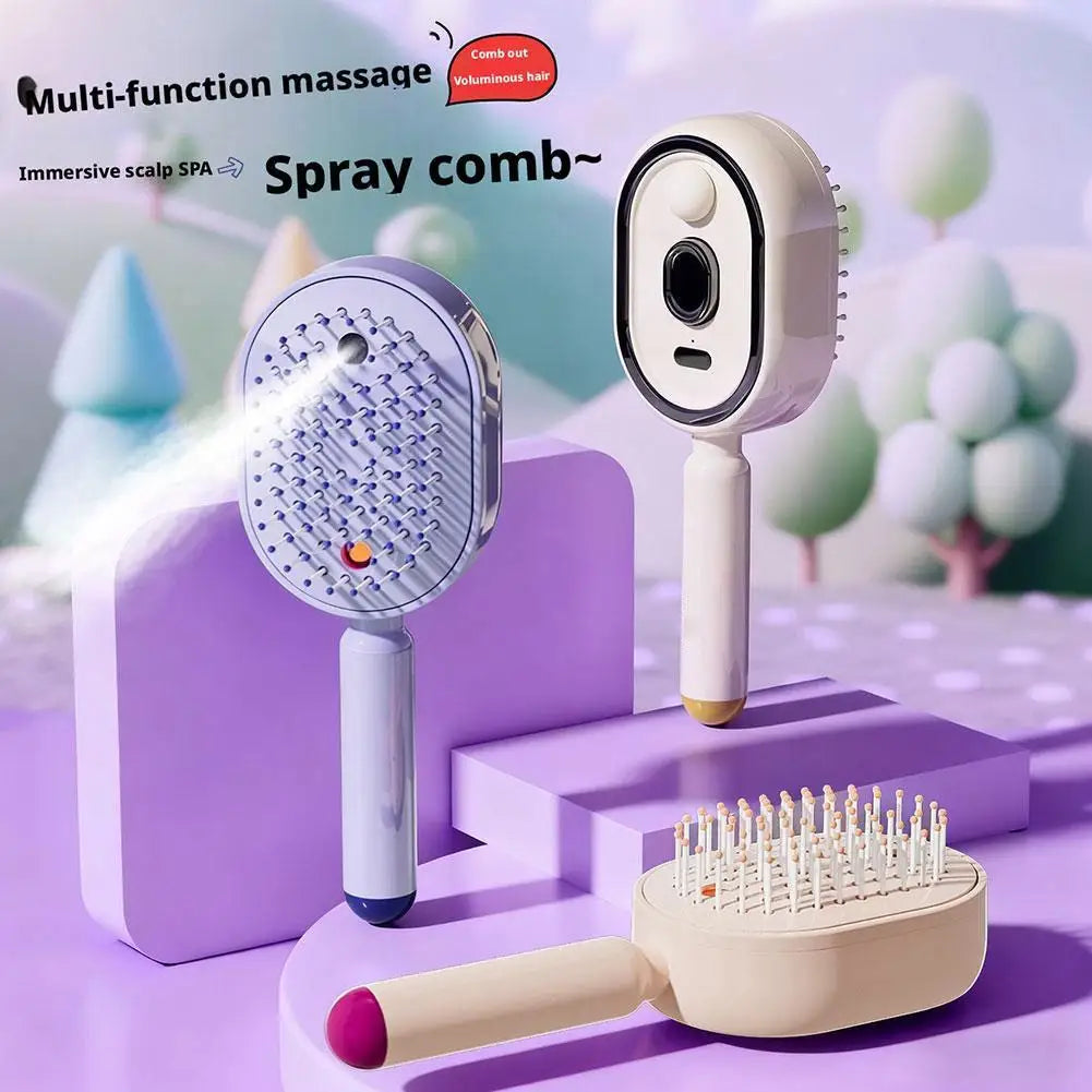 Electric Spray Airbag Massage Hair Brush & Oil Atomizing Comb