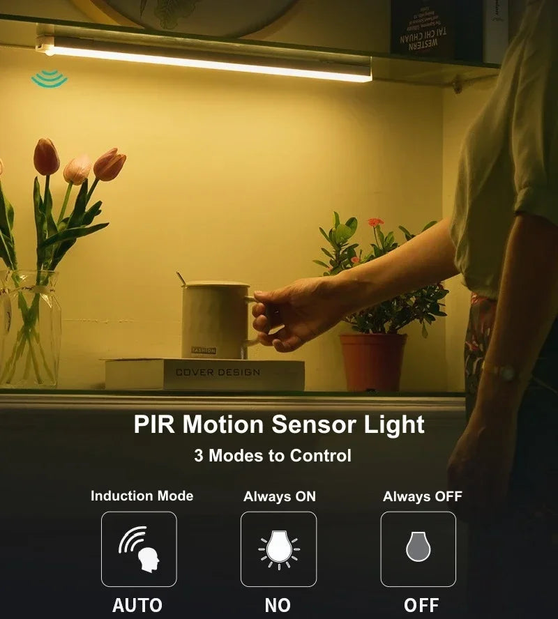 Wireless LED Motion Sensor Cabinet Light | USB Rechargeable Motion Sensor LED Light Peaceful Pleasures Health and Wellness