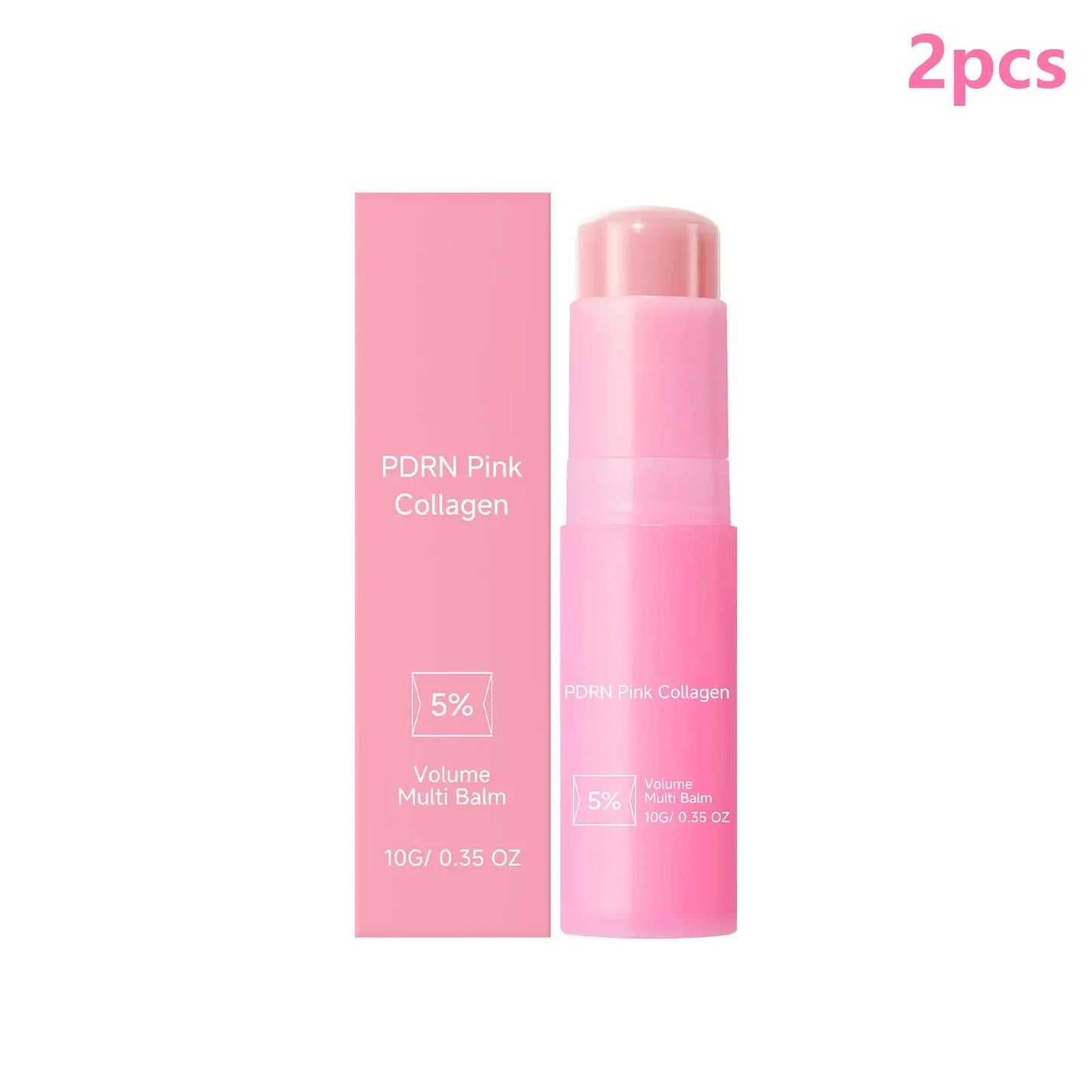 PDRN Pink Collagen Balm Stick – Moisturizing & Firming 10g Collagen Cream Stick Peaceful Pleasures Health and Wellness 2pcs